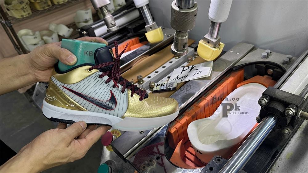 PK God Kobe 4 Protro Metallic Gold and Dark Obsidian RETAIL MATERIALS READY TO SHIP