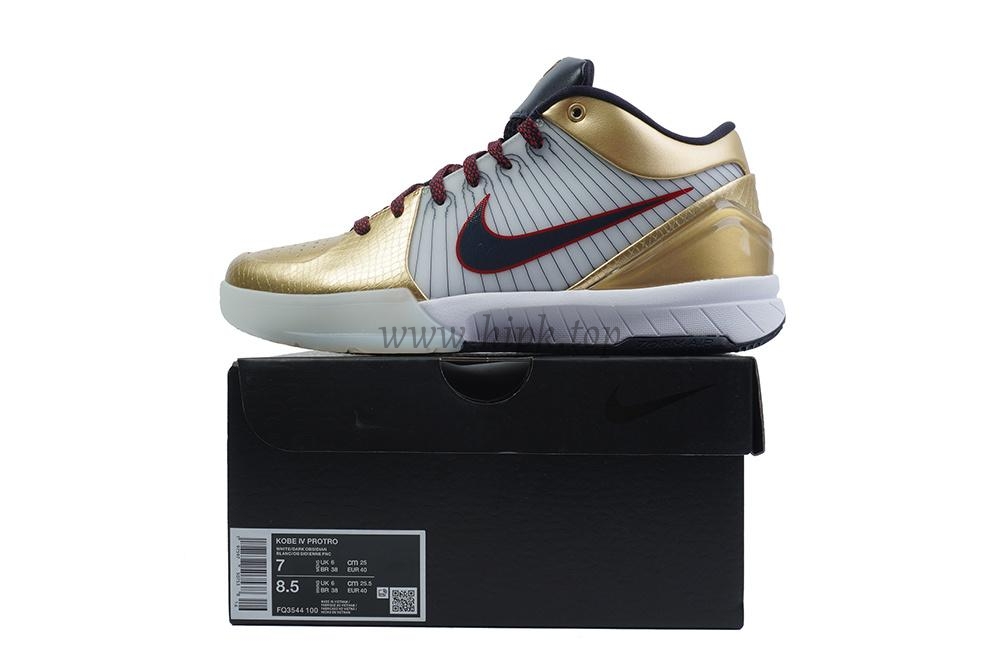 PK God Kobe 4 Protro Metallic Gold and Dark Obsidian RETAIL MATERIALS READY TO SHIP