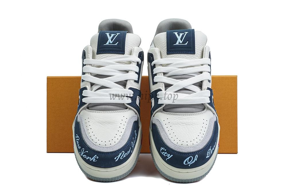 pk god l**is V*t*n lv trainer #54 signature white blue retail materials ready to ship