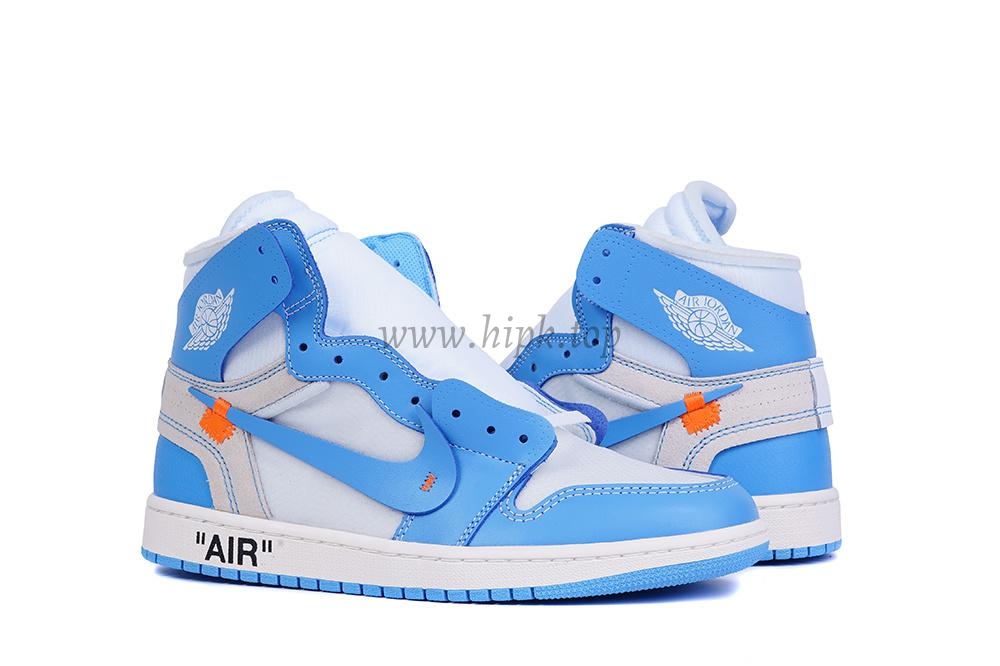 PK GOD X YIFU RETAIL FACTORYOFF WHITE X AIR JORDAN 1 POWDER BLUE UNC RETAIL MATERIALS ready limited