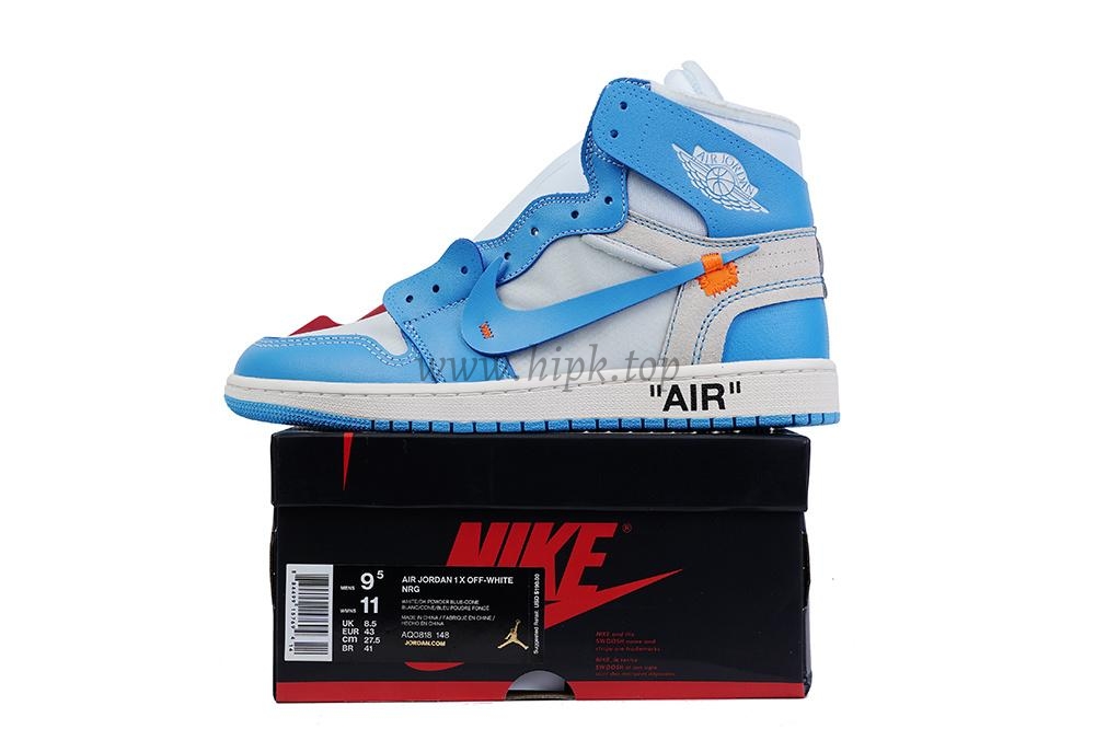 PK GOD X YIFU RETAIL FACTORYOFF WHITE X AIR JORDAN 1 POWDER BLUE UNC RETAIL MATERIALS ready limited