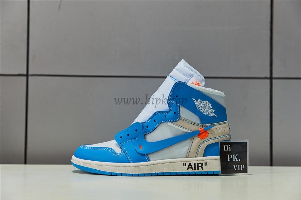 PK GOD X YIFU RETAIL FACTORYOFF WHITE X AIR JORDAN 1 POWDER BLUE UNC RETAIL MATERIALS ready limited