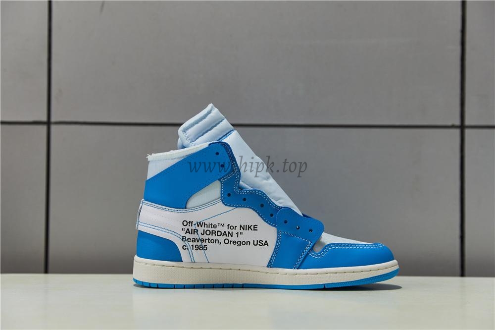 PK GOD X YIFU RETAIL FACTORYOFF WHITE X AIR JORDAN 1 POWDER BLUE UNC RETAIL MATERIALS ready limited