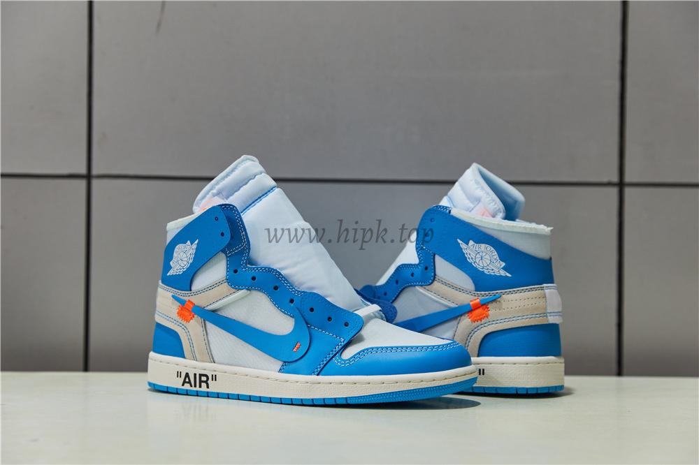 PK GOD X YIFU RETAIL FACTORYOFF WHITE X AIR JORDAN 1 POWDER BLUE UNC RETAIL MATERIALS ready limited