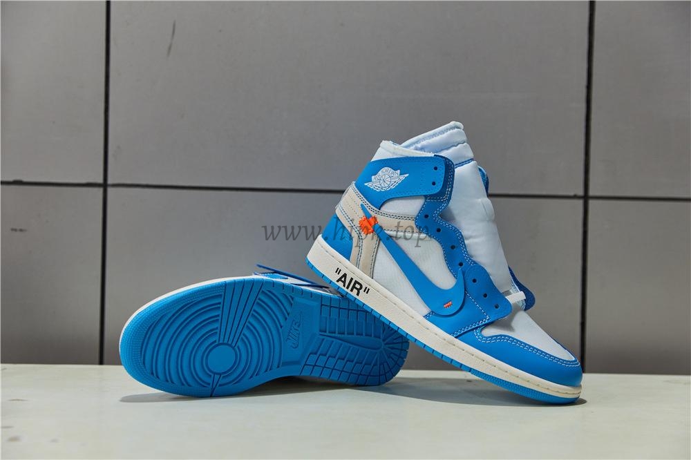 PK GOD X YIFU RETAIL FACTORYOFF WHITE X AIR JORDAN 1 POWDER BLUE UNC RETAIL MATERIALS ready limited