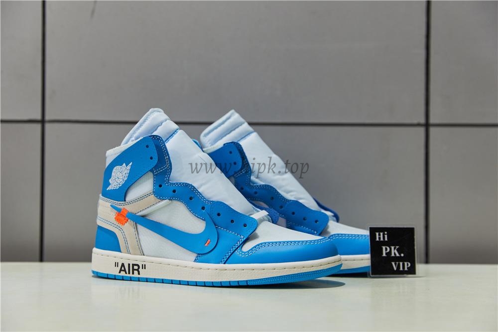 PK GOD X YIFU RETAIL FACTORYOFF WHITE X AIR JORDAN 1 POWDER BLUE UNC RETAIL MATERIALS ready limited