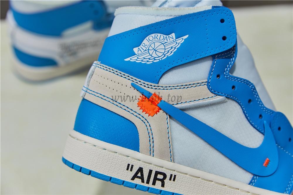 PK GOD X YIFU RETAIL FACTORYOFF WHITE X AIR JORDAN 1 POWDER BLUE UNC RETAIL MATERIALS ready limited