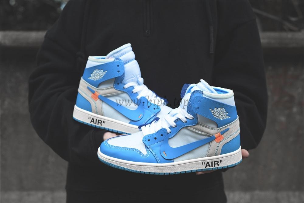 PK GOD X YIFU RETAIL FACTORYOFF WHITE X AIR JORDAN 1 POWDER BLUE UNC RETAIL MATERIALS ready limited