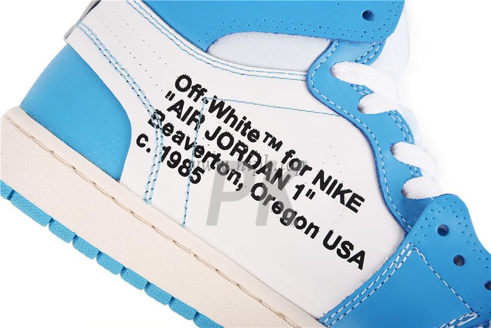 PK GOD X YIFU RETAIL FACTORYOFF WHITE X AIR JORDAN 1 POWDER BLUE UNC RETAIL MATERIALS ready limited