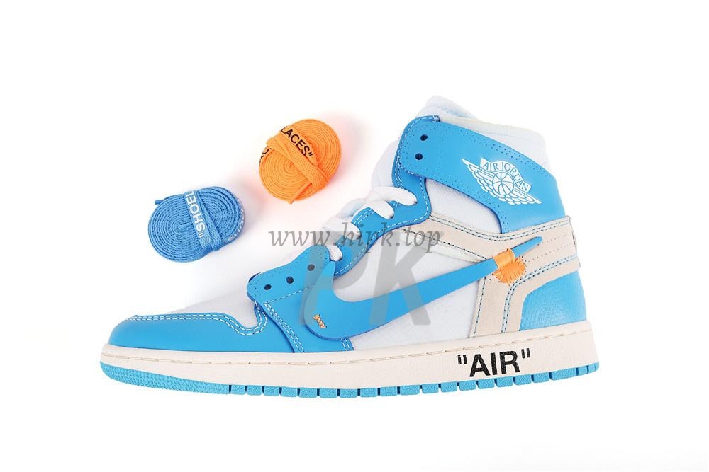 PK GOD X YIFU RETAIL FACTORYOFF WHITE X AIR JORDAN 1 POWDER BLUE UNC RETAIL MATERIALS ready limited