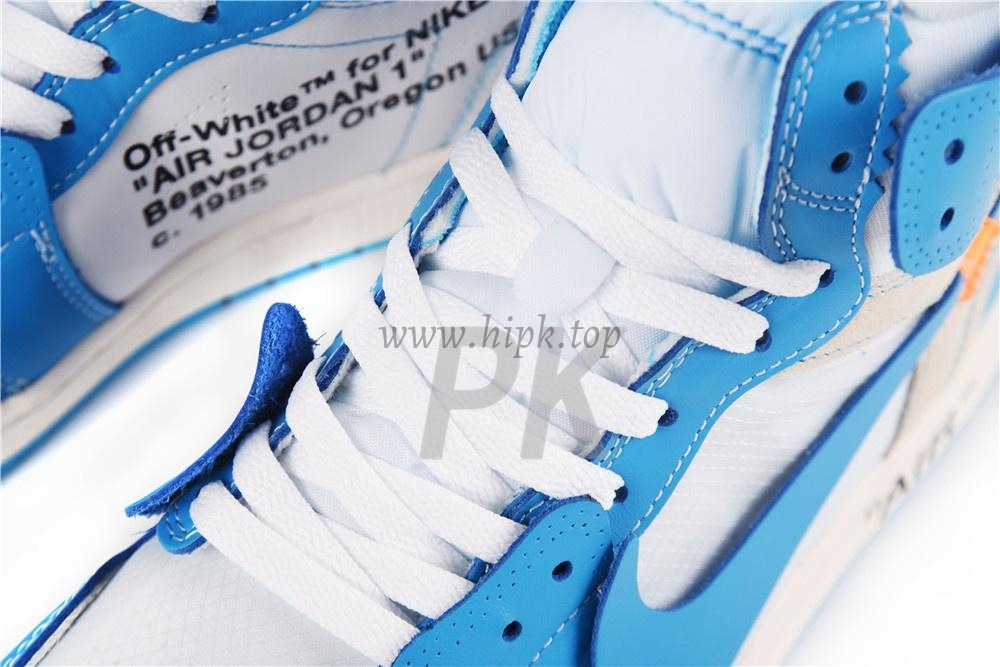 PK GOD X YIFU RETAIL FACTORYOFF WHITE X AIR JORDAN 1 POWDER BLUE UNC RETAIL MATERIALS ready limited