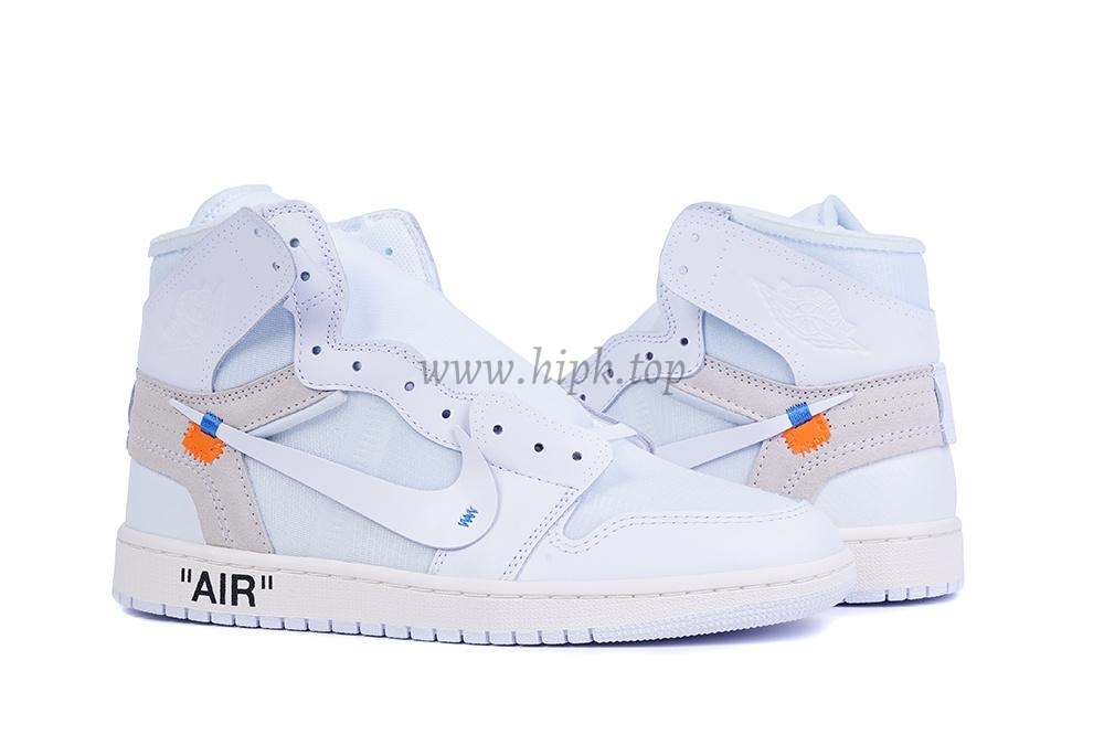 PK GOD X YIFU RETAIL FACTORY X NIKE X OFF WHITE-AIR JORDAN 1-TRIPLE WHITE ready limited