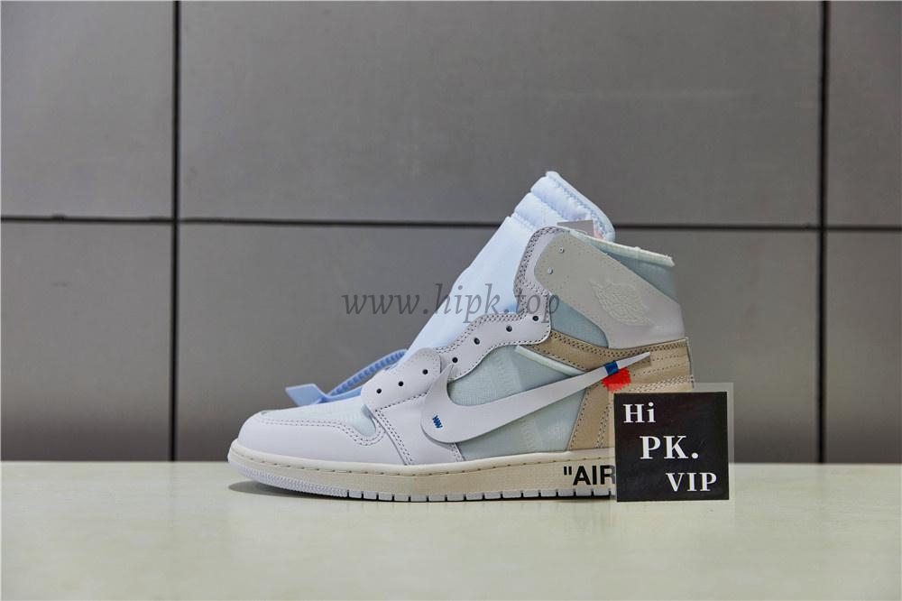 PK GOD X YIFU RETAIL FACTORY X NIKE X OFF WHITE-AIR JORDAN 1-TRIPLE WHITE ready limited