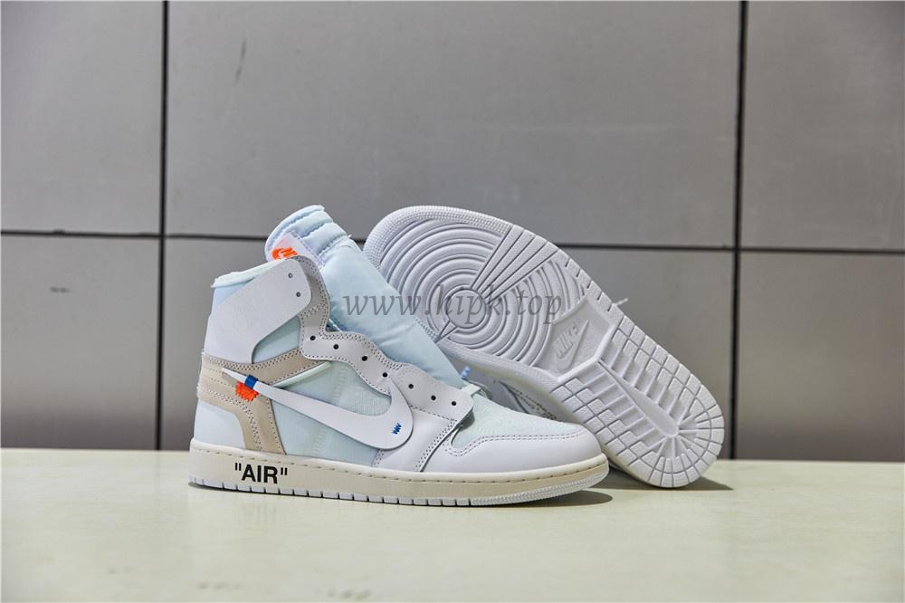 PK GOD X YIFU RETAIL FACTORY X NIKE X OFF WHITE-AIR JORDAN 1-TRIPLE WHITE ready limited