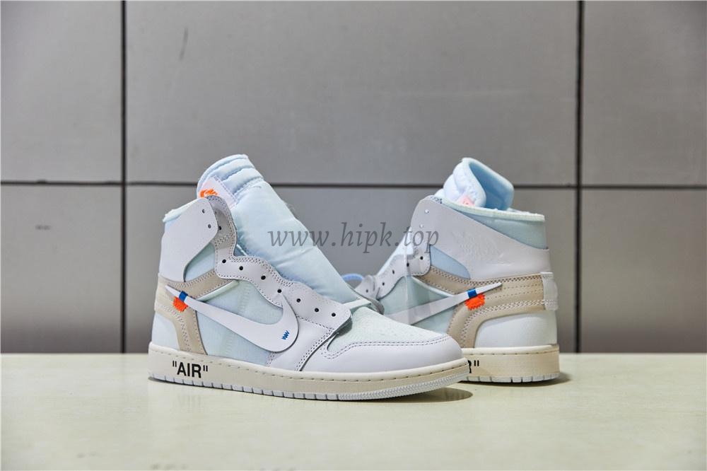 PK GOD X YIFU RETAIL FACTORY X NIKE X OFF WHITE-AIR JORDAN 1-TRIPLE WHITE ready limited