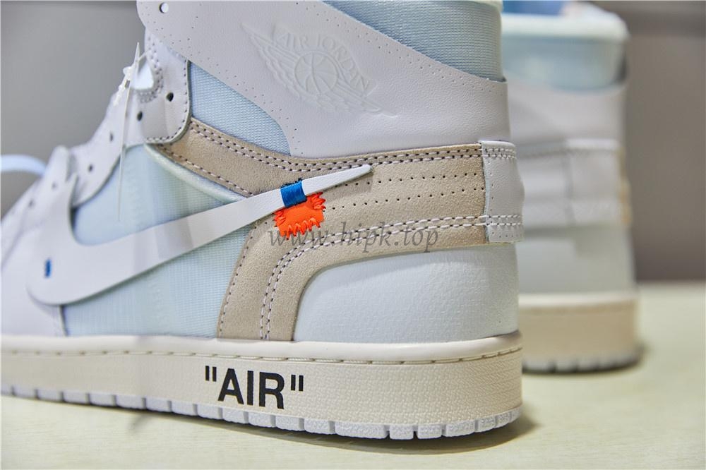 PK GOD X YIFU RETAIL FACTORY X NIKE X OFF WHITE-AIR JORDAN 1-TRIPLE WHITE ready limited