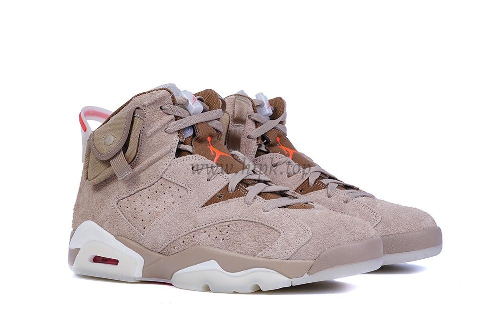 PK GOD Jordan 6 Retro Travis Scott British Khaki RETAIL MATERIALS READY TO SHIP