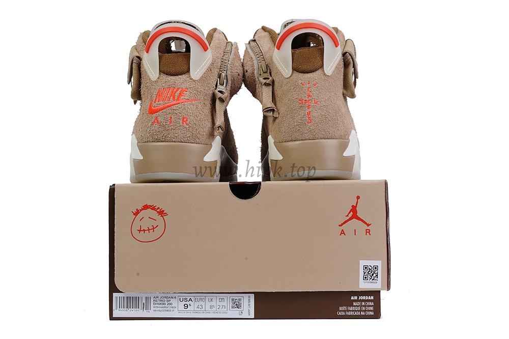 PK GOD Jordan 6 Retro Travis Scott British Khaki RETAIL MATERIALS READY TO SHIP