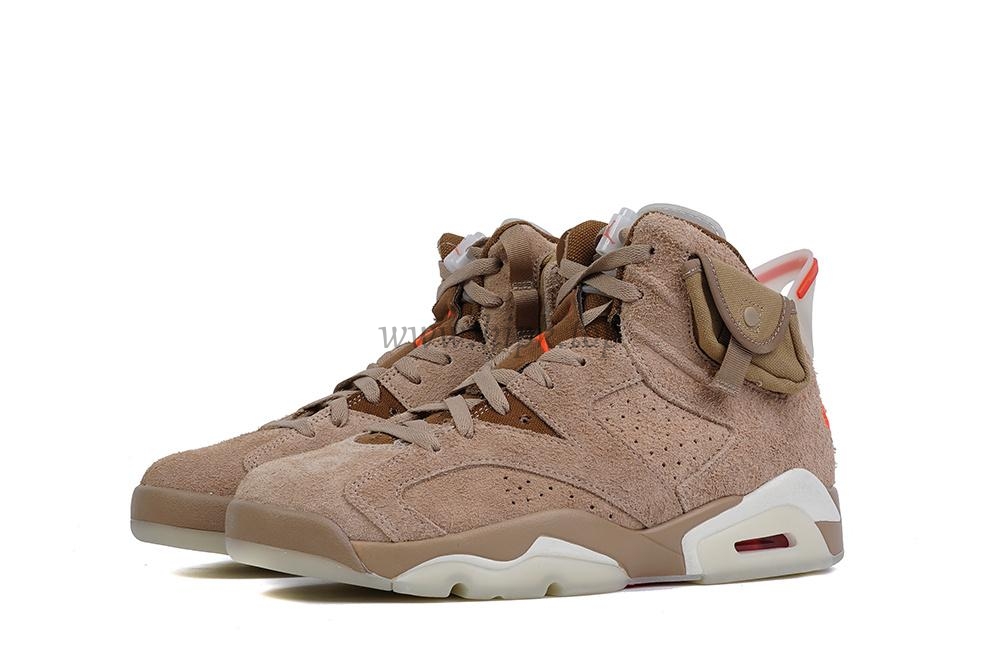 PK GOD Jordan 6 Retro Travis Scott British Khaki RETAIL MATERIALS READY TO SHIP