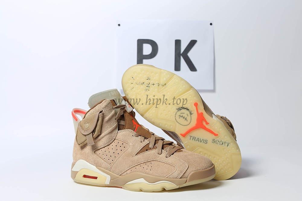 PK GOD Jordan 6 Retro Travis Scott British Khaki RETAIL MATERIALS READY TO SHIP