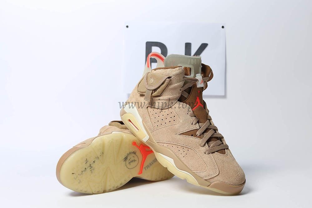 PK GOD Jordan 6 Retro Travis Scott British Khaki RETAIL MATERIALS READY TO SHIP