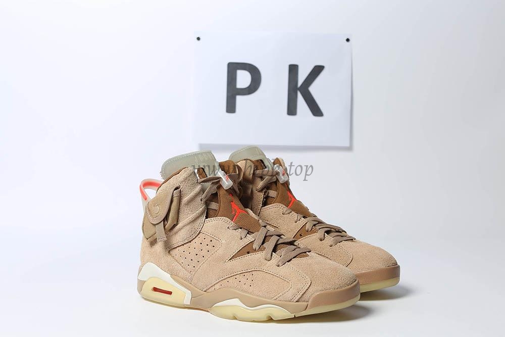 PK GOD Jordan 6 Retro Travis Scott British Khaki RETAIL MATERIALS READY TO SHIP