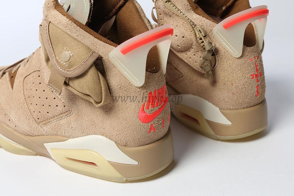 PK GOD Jordan 6 Retro Travis Scott British Khaki RETAIL MATERIALS READY TO SHIP