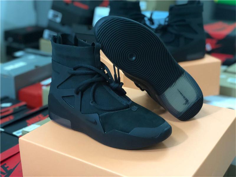 PK God Nike Air Fear of God 1 Triple Black retail materials ready to ship