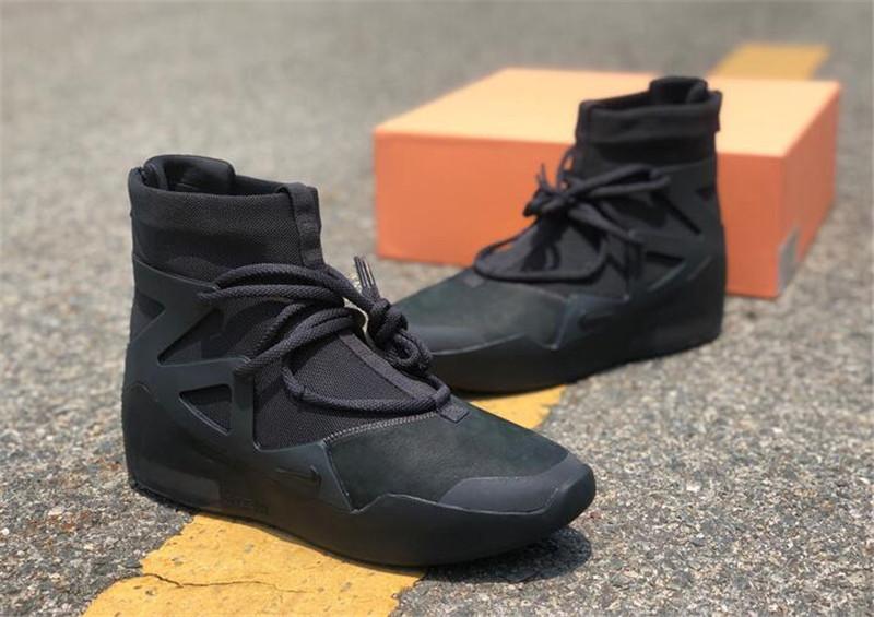 PK God Nike Air Fear of God 1 Triple Black retail materials ready to ship