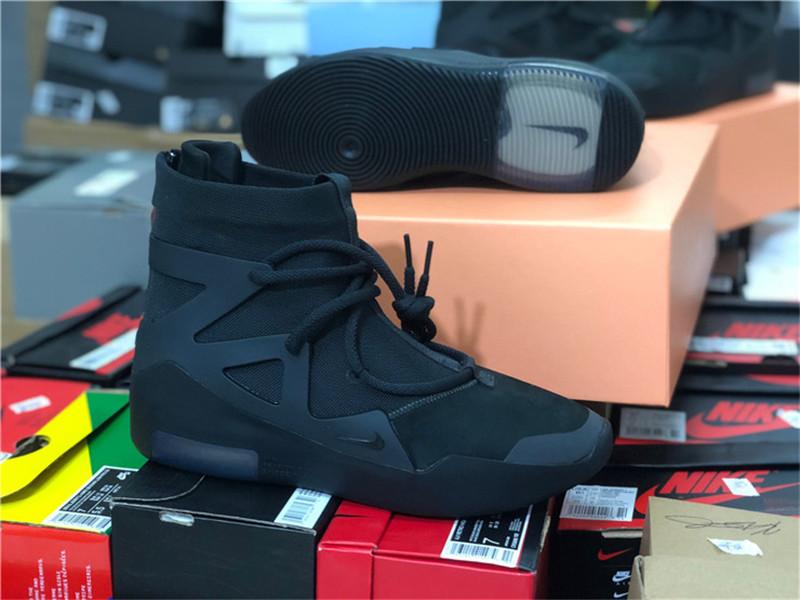 PK God Nike Air Fear of God 1 Triple Black retail materials ready to ship