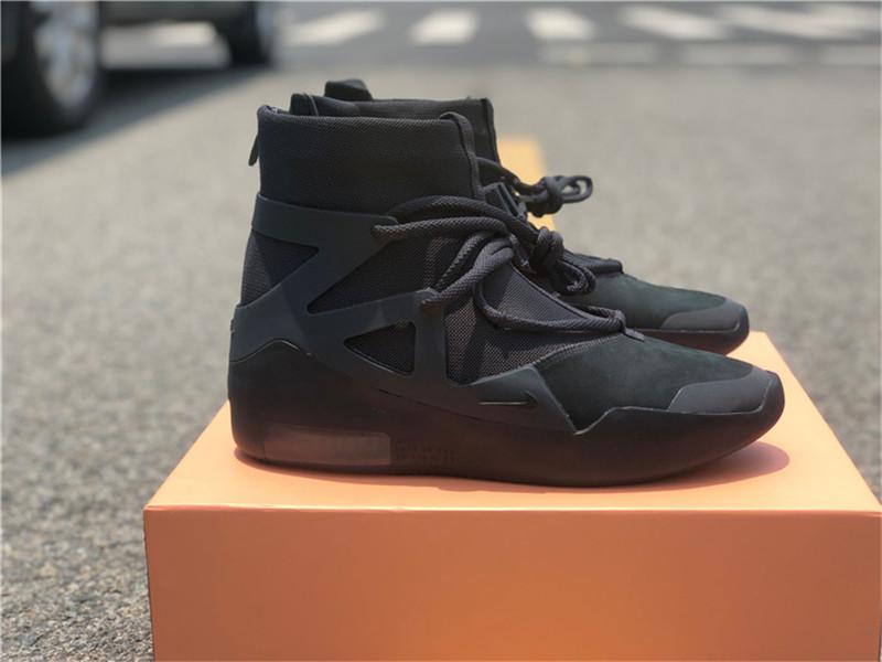 PK God Nike Air Fear of God 1 Triple Black retail materials ready to ship