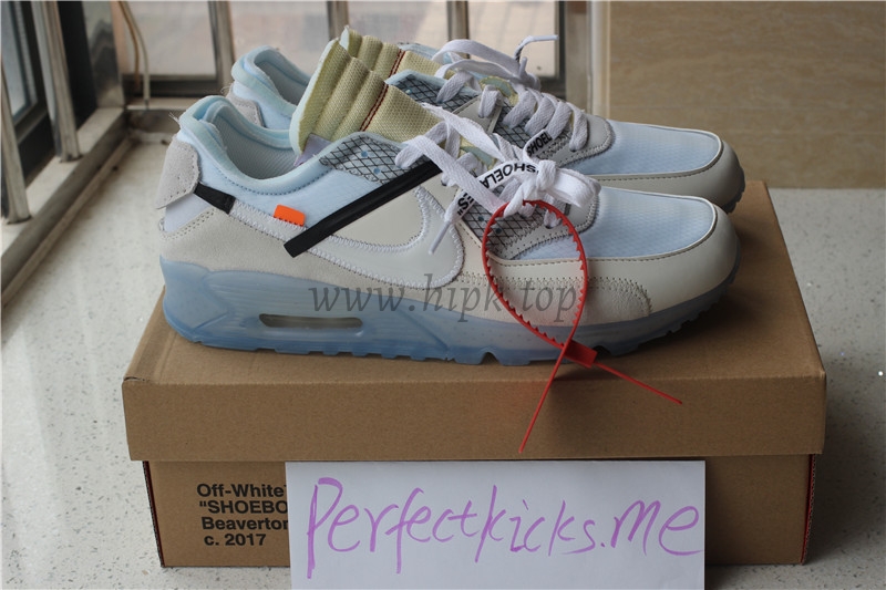 OFF WHITE AIR MAX 90 AA7293-100VIRGIL ABLOH SAIL WHITE BEST VERSION