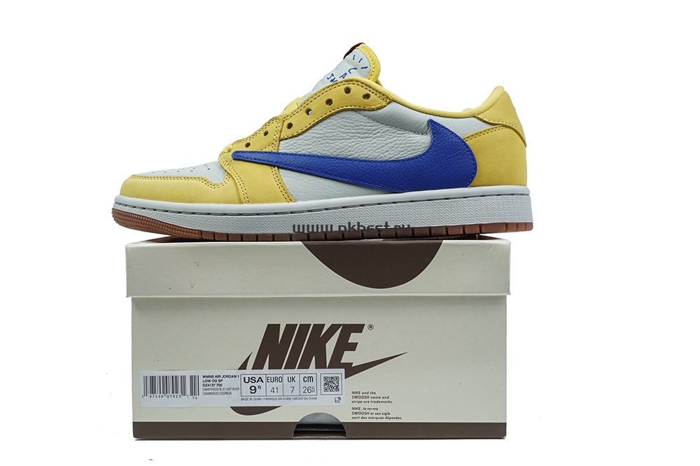 PK5.0 Travis Scott x Air Jordan 1 Low OG Canary retail materials ready to ship