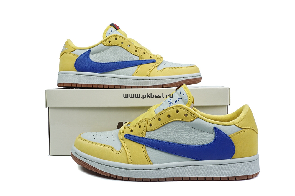 PK5.0 Travis Scott x Air Jordan 1 Low OG Canary retail materials ready to ship