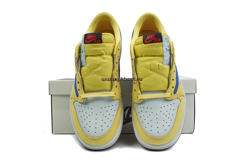 PK5.0 Travis Scott x Air Jordan 1 Low OG Canary retail materials ready to ship