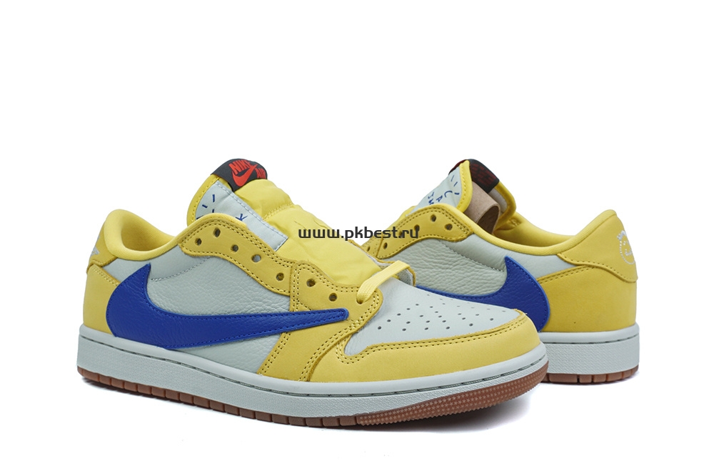 PK5.0 Travis Scott x Air Jordan 1 Low OG Canary retail materials ready to ship