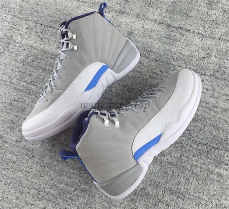 Authentic Air Jordan 12 GS Grey Blue