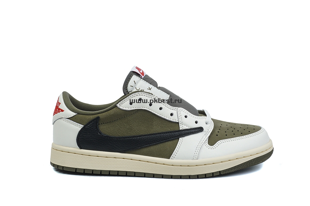 PK5.0 JORDAN 1 RETRO LOW Medium Olive TRAVIS SCOTT NEUTRAL OLIVE RETAIL MATERIALS READY TO SHIP