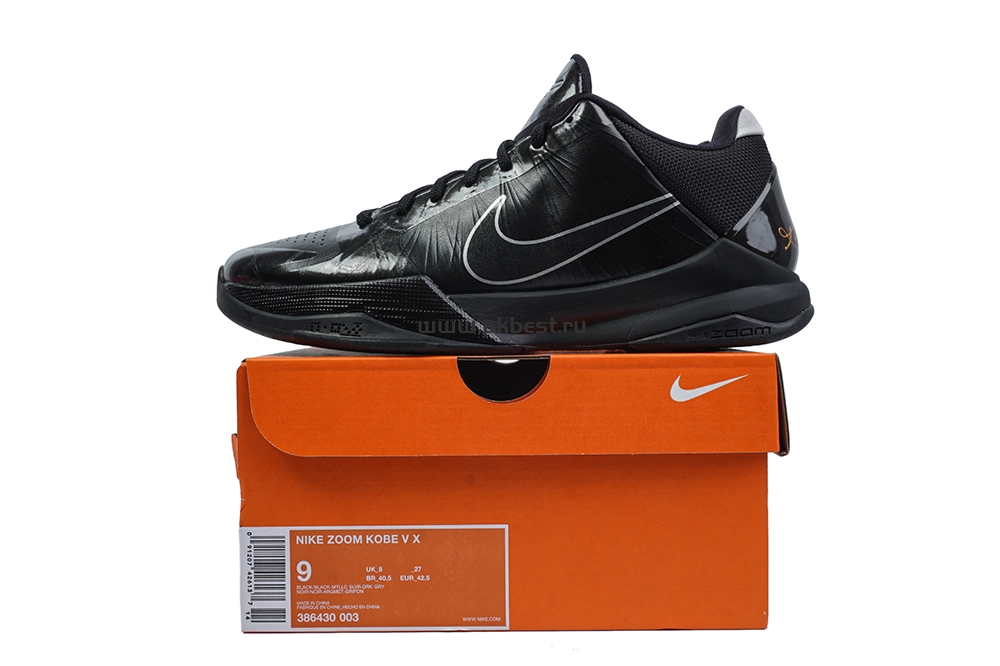 PK GOD Nike Zoom Kobe 5 Black Out RETAIL MATERIALS READY TO SHIP