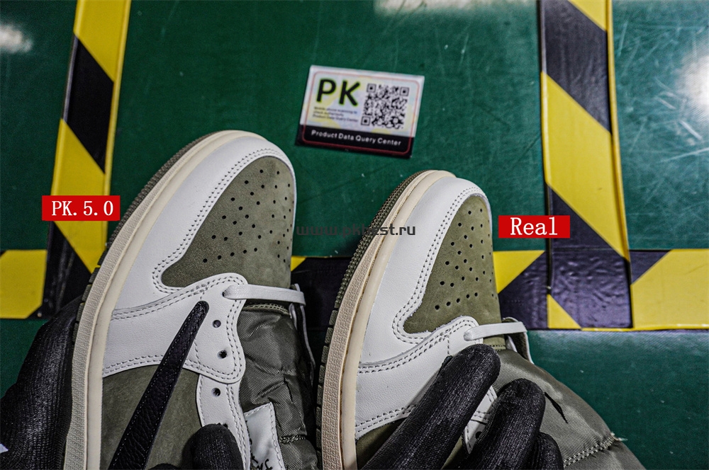 PK5.0 JORDAN 1 RETRO LOW Medium Olive TRAVIS SCOTT NEUTRAL OLIVE RETAIL MATERIALS READY TO SHIP