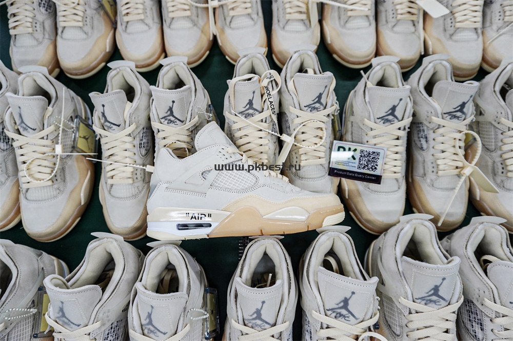 JORDAN 4 RETRO OFF-WHITE SAIL RETAIL MATERIALS READY TO SHIP