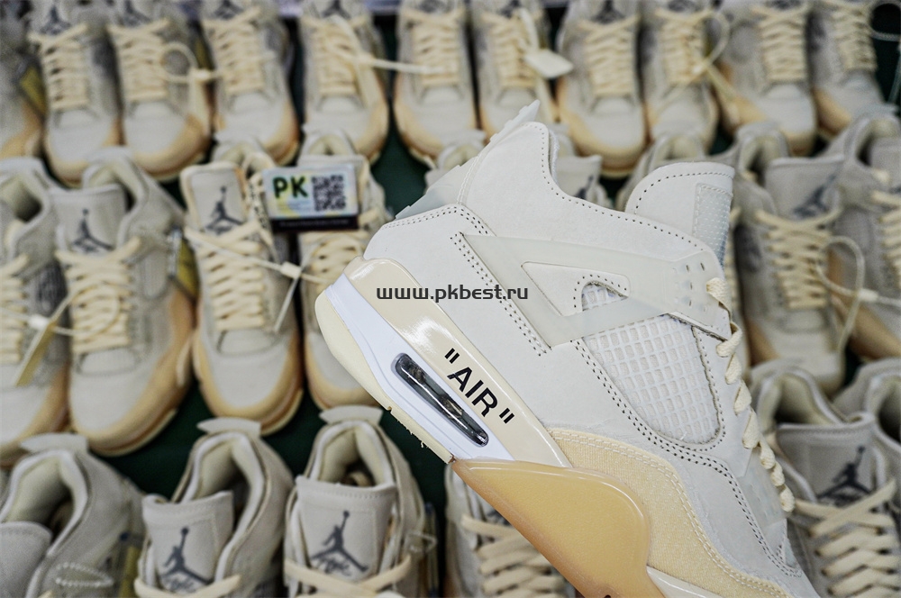 JORDAN 4 RETRO OFF-WHITE SAIL RETAIL MATERIALS READY TO SHIP