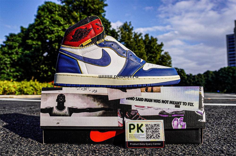 PK 5.0 Jordan 1 Retro High Union Los Angeles Blue Toe RETAIL MATERIALS READY TO SHIP