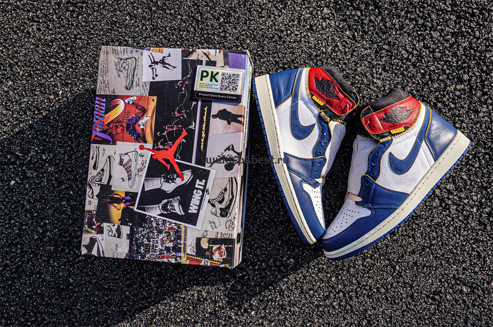 PK 5.0 Jordan 1 Retro High Union Los Angeles Blue Toe RETAIL MATERIALS READY TO SHIP