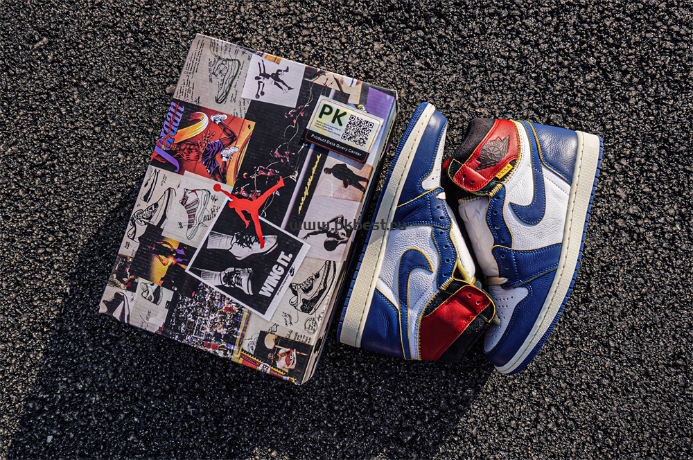 PK 5.0 Jordan 1 Retro High Union Los Angeles Blue Toe RETAIL MATERIALS READY TO SHIP