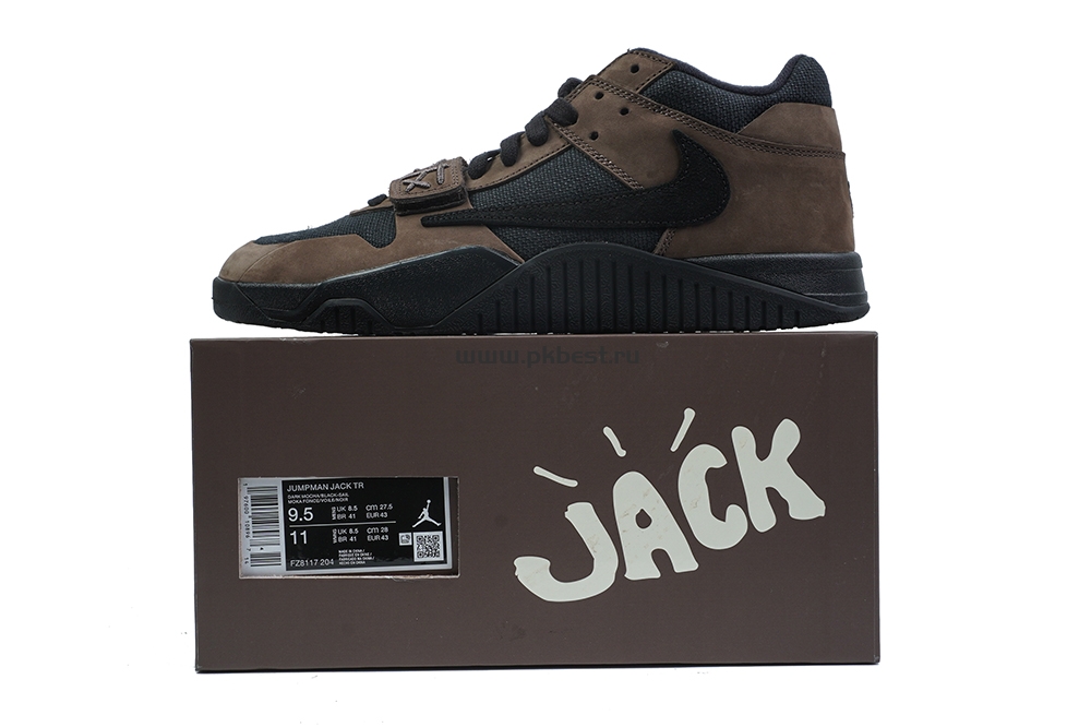 PK5.0 Travis Scott Jordan Jumpman Jack Dark Mocha RETAIL MATERIALS READY TO SHIP