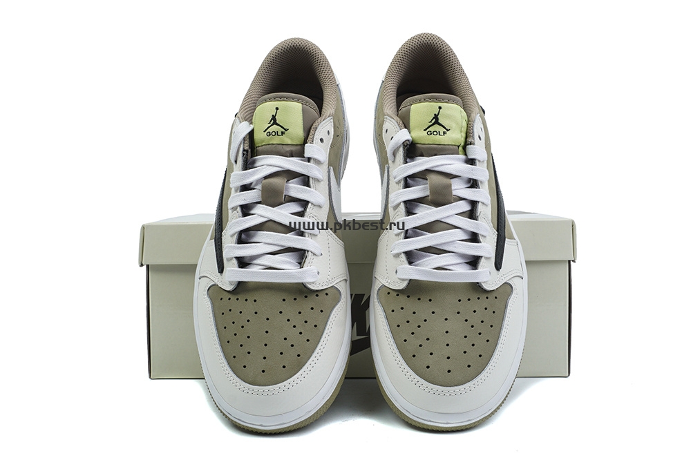 PK5.0 Jordan 1 Retro Low Golf Travis Scott Neutral Olive RETAIL MATERIALS READY TO SHIP