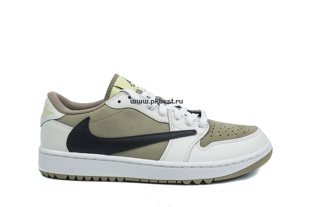 PK5.0 Jordan 1 Retro Low Golf Travis Scott Neutral Olive RETAIL MATERIALS READY TO SHIP