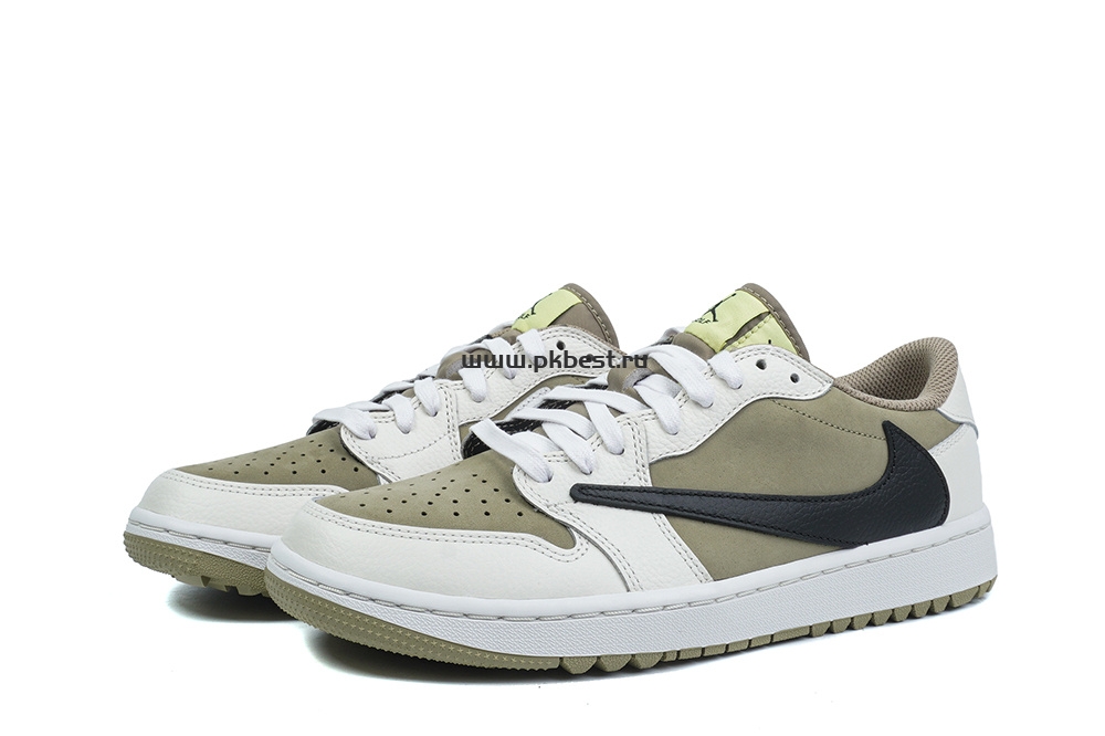 PK5.0 Jordan 1 Retro Low Golf Travis Scott Neutral Olive RETAIL MATERIALS READY TO SHIP