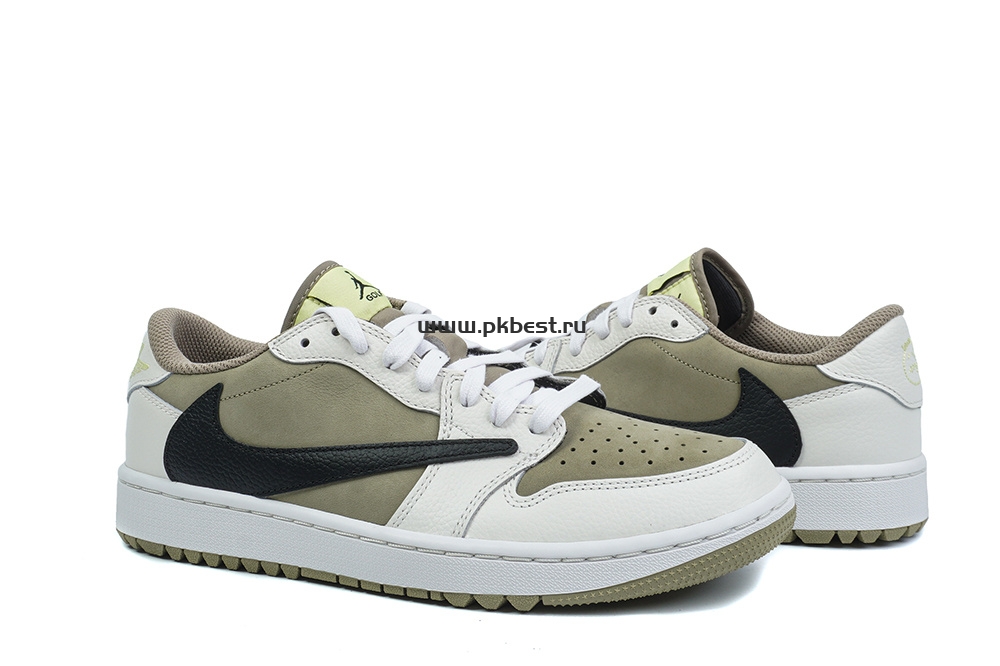 PK5.0 Jordan 1 Retro Low Golf Travis Scott Neutral Olive RETAIL MATERIALS READY TO SHIP